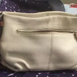 Coach letter shoulder bag in winter white - preowned in excellent condition.